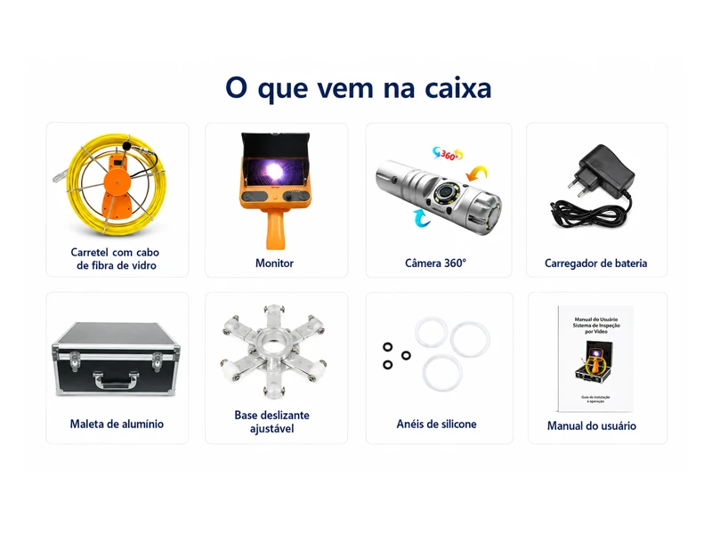 Boroscópio para Inspeção 360° em Tubulações até 30 Metros - Borotec BT-1001 4